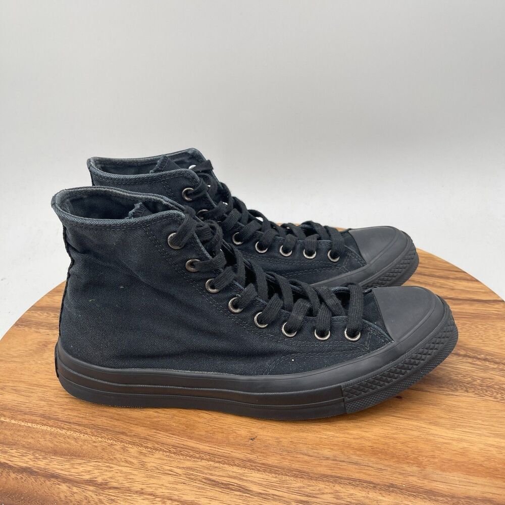 Converse CTAS 70 Hi Shoes Mens Size 9.5 Triple Black Canvas High Tops Skate